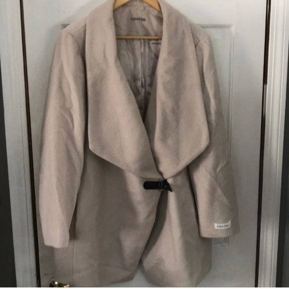 Calvin Klein Jackets & Blazers - NEW Calvin Klein Oatmeal Cream Tan Winter Coat 1X